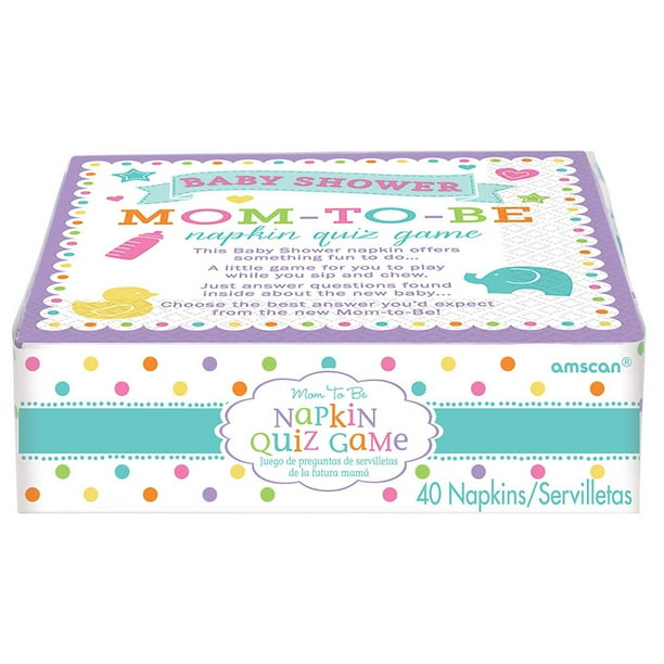 Napkin Trivia Baby Shower Game (40 Count)