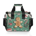thumbnail image 7 of FORMRS Insulated Cooler Bag 24 Cans Capacity Soft Leakproof Lunch Box with Side Pockets, Christmas Gingerbread, 7 of 7