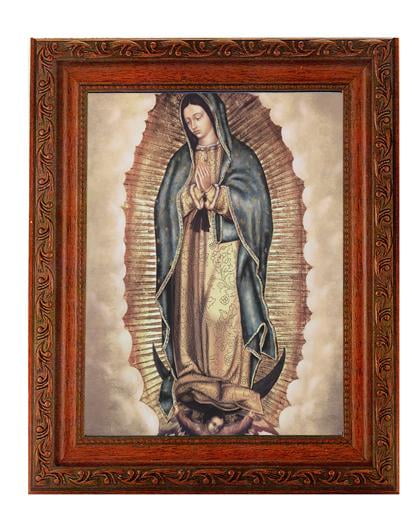 Our Lady of Guadalupe Picture Framed Wall Art Decor, Large, Antiqued ...