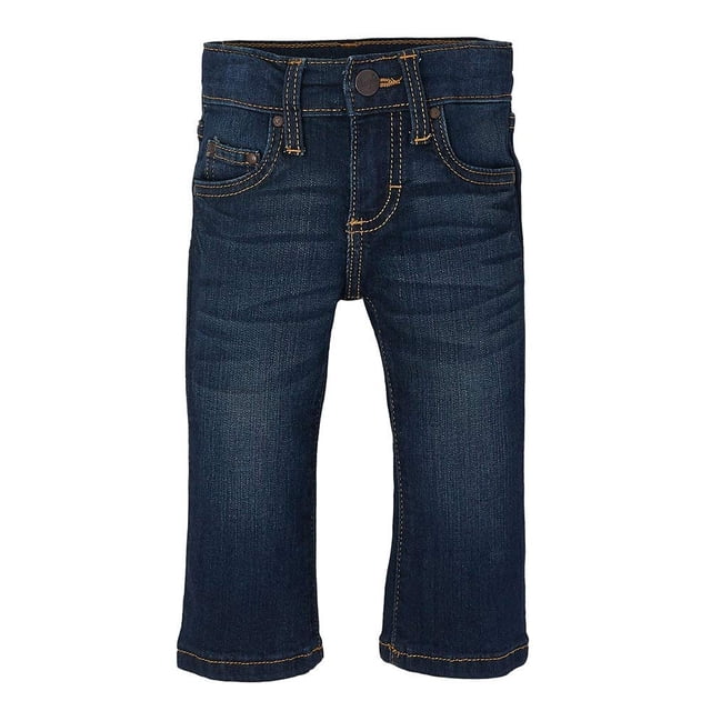 Botas Jeans Wrangler para bebés con cinco bolsillos, corte azul oscuro, 0-3 m