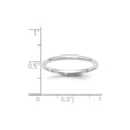 thumbnail image 3 of Solid 10k White Gold 2mm Comfort Fit Wedding Band Size 4, 3 of 3