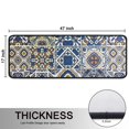 thumbnail image 5 of Kitchen Rugs Sets Of 2,Blue Ethnic Geometric Patchwork Pattern Anti Fatigue Kitchen Mat Rugs Non Slip Washable,Decorative Kitchen Floor Mats for Kitchen,Sink,Laundry,17"x47"+17"x47", 5 of 5