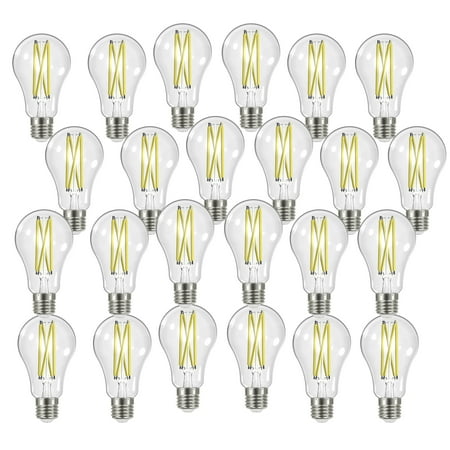 

Satco (24 Pack) Dimmable Led Filament Lamps S12432 High Lumens 12.5 Watt A19; Clear; Medium Base; 5000K; 90 Cri; 120 Volt for use at Residential Hospitality Display and Commercial