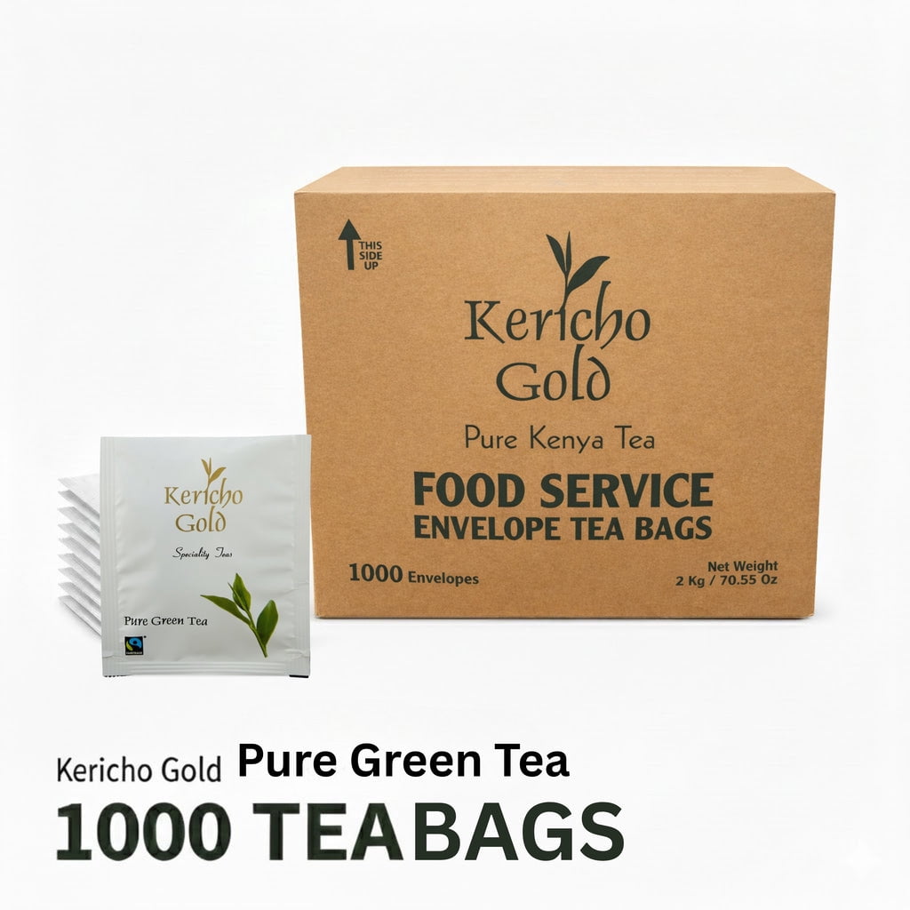 Kericho Pure Green Tea Bags  Individually Wrapped Bags - 1000 Tea Bags
