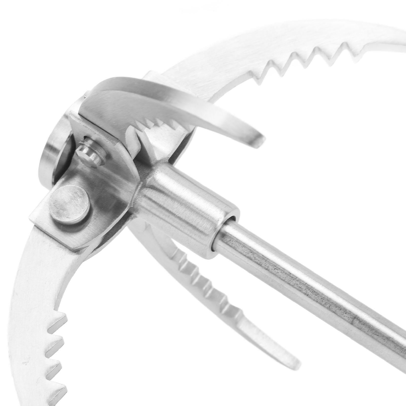 LAZIOEGR Compact 4‑Claw Stainless Steel Folding Grappling Hook – Durable Outdoor Survival Gear for Hiking, Camping, Climbing, Rescue & Exploration