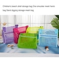 thumbnail image 4 of Advancent Bolsa de malla de playa, juguete de gran capacidad, concha para niños, correas de transporte, cesta de almacenamiento, bolso hueco de Almacenamiento y organización del hogar Púrpura, 4 of 6