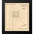 thumbnail image 2 of Beers 12x13 Black Modern Framed Museum Art Print Titled - Lincoln Delaware Landowner - Beers 1868, 2 of 5