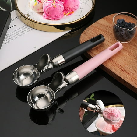 

Naturegr Ice Cream Scoop Rustproof Non-stick Easy to Clean Mirror Polished Food Grade Multipurpose Stainless Steel Dishwasher Safe Watermelon Spoon Dessert Tool