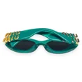 thumbnail image 4 of Miu Miu Sunglasses SMU 11W 15H-5S0 Emerald Green Gold Logo with Case, 4 of 6
