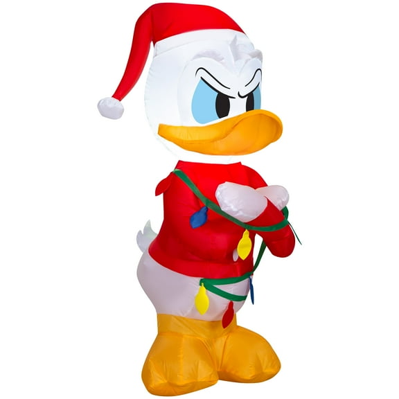 Gemmy 3.5 ft. Tall LED Donald Duck Wrapped in Lights Christmas Inflatable