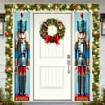 thumbnail image 5 of Unbranded Decorative Multicolor Christmas Porch Hanging Banner Couplets Nutcracker Soldier Pattern 2-Piece 70 x 12 Inch, 5 of 5