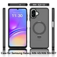 thumbnail image 2 of Asuwish Phone Case for Samsung Galaxy A06 A07 4G/5G Tempered Glass Screen Protector Magnetic Folding Stand Frosted Translucent Rugged Shockproof Protective Cell Cover Ao6 A 06 07 Ao7 Women Men Black, 2 of 7