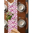 thumbnail image 5 of Hokiten Table Runners 108 Inches Long Dress Scarves, Red Pink Leaves Farmhouse Coffee/Dining/Kitchen Table Runner for Living Room, Summer Botanical Pastoral Plants 13x108 Inch, 5 of 7