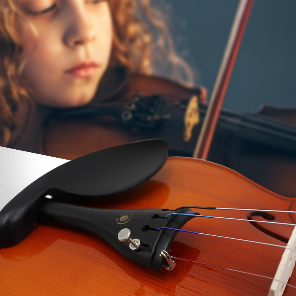 Cergrey 3 in 1 Ebony Tailpiece with Rope Fine Tuners Kits Set for 4/3 4