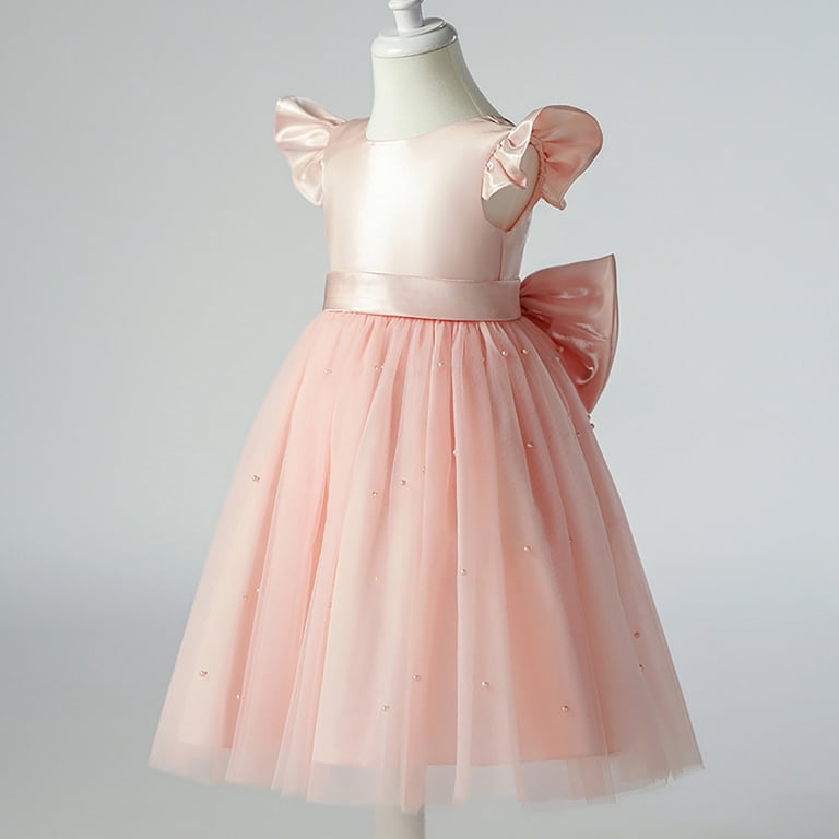 Girls Off-Shoulder Tulle Dress - Birthday Party Flower Girl Outfit For Ages 2-8