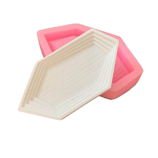 Techinal Irregular Silicone Resin Tray Molds Geode Agate Platter Molds Hexagon Coaster Resin Molds Tray Plate Resin Mold Tools