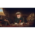 thumbnail image 2 of Rekhov, Sergej 14x10 Gold Ornate Wood Framed with Double Matting Museum Art Print Titled - Capitan Of Qtitanicq, 2 of 4