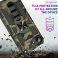 thumbnail image 2 of Shockproof Case for Apple iPhone 17e 16e, Military Grade Protection Camouflage Design Kickstand Compatible with Car Mount Rugged Bumper Phone Case for Men Boys, Armygreen, 2 of 5