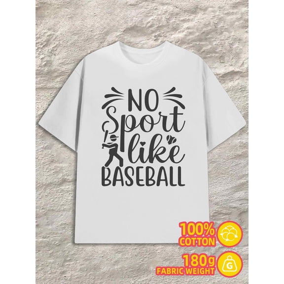 Baseball Sport Tee men white 180G 100% Cotton Spring and summer outdoor wear Basic Unisex Shirt Crewneck tshirts Vintage Unisex Shirt Graphic Tee tshirts