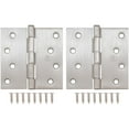 thumbnail image 3 of Stone Harbor Hardware 4" Door Hinges, Square Corner, Satin Nickel, 2-Pack, 3 of 4