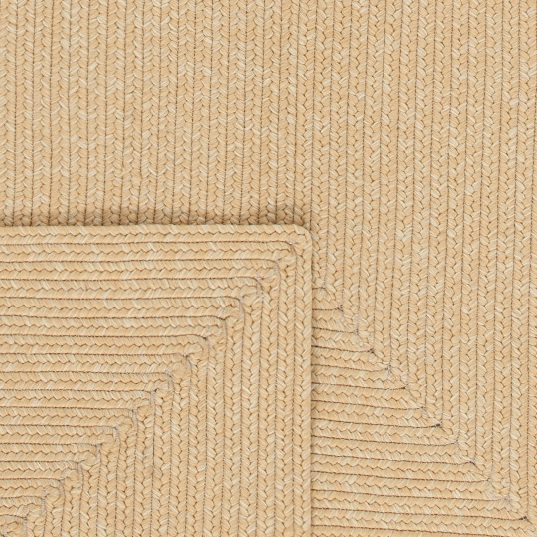 SAFAVIEH Braided Rishika Solid Machine Washable Reversible Area Rug, Beige/Tan, 8' x 8' Round