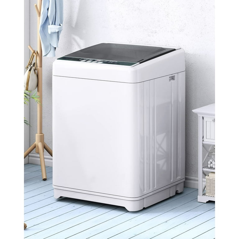 Muhub 17.6lbs Full Automatic Washing Machine White 2 in 1