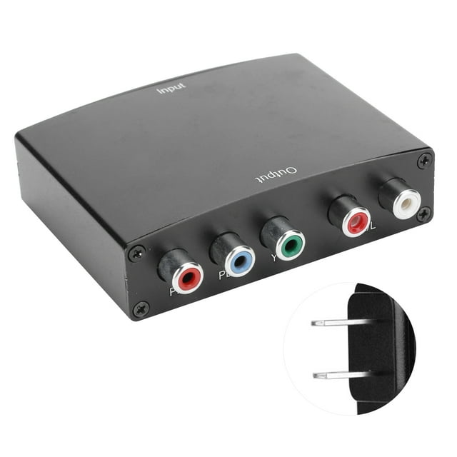 Convertidor de vídeo HD HDMI a 5RCA RGB interfaz de componente de diferencia de color YPbPr R/L Adaptador de Audio 100-240V