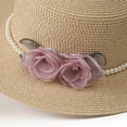 thumbnail image 5 of Mgmyaa Women French Style Pearl Flower Summer Bucket Hat Elegant Wide Brim Beach Vacation Cap Foldable Lightweight Sun Protection Headwear by Mgmyaa, 5 of 9