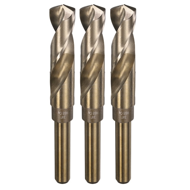 Uxcell 3pcs 3/4" Brocas de Tornillo, Broca de Acero de Alta Velocidad M35 Cobalto para Metal