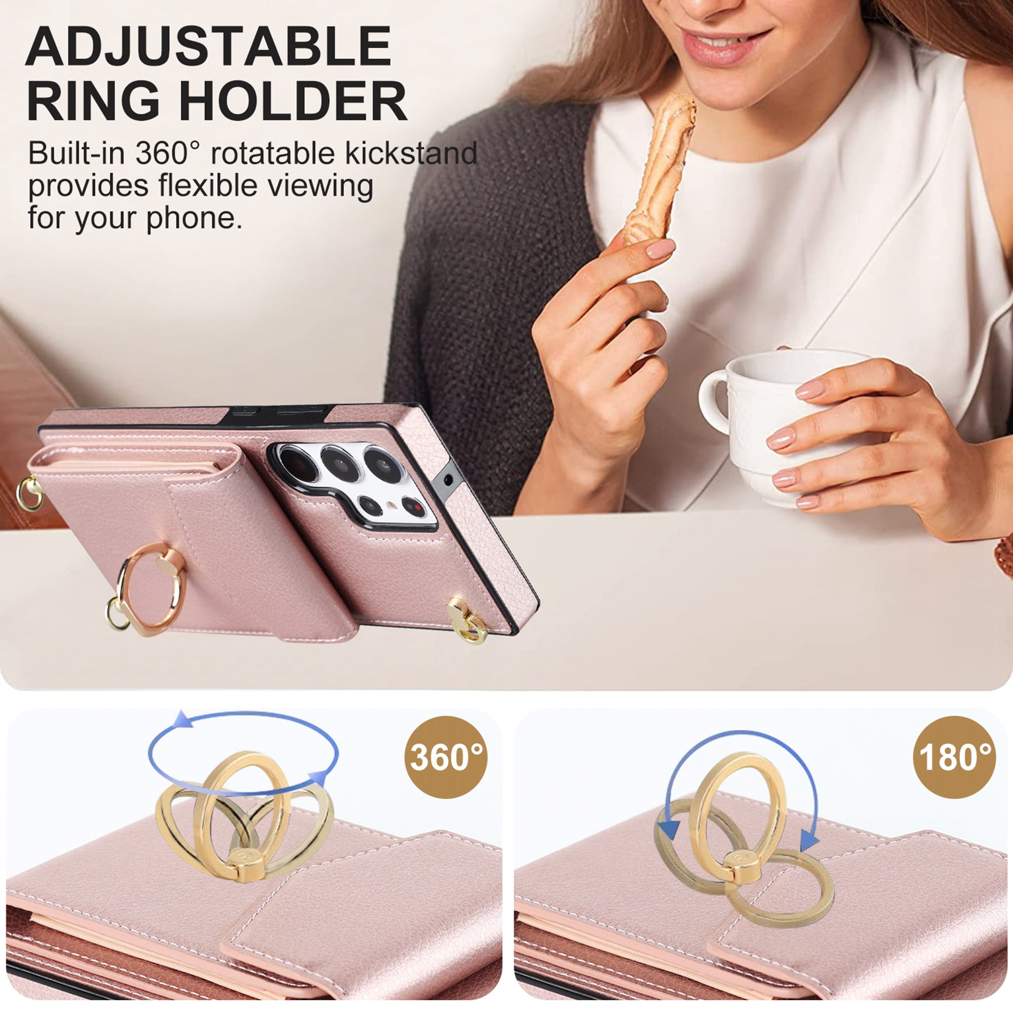 Kate Spade Leila Black Pebble Leather Key Ring Card Holder Handbag Purse –  Lặt Vặt Store