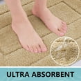 thumbnail image 3 of Smiry Microfiber Bathroom Rugs, 24"x47" Soft and Absorbent Bath Rugs, Non-Slip Machine Wash bath mats, Beige, 3 of 6