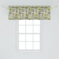 thumbnail image 2 of Ambesonne Egyptian Window Valance, Hieroglyphs Animals, 54" X 18", Reseda Green, 2 of 3