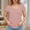 Pink, variant on Olyvenn Womens Summer Tops Short Sleeve Shirts Square Neck Spring Outfits Solid Color Flowy Beach Blouses Fashion Clothing Dark Blue M