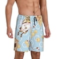 thumbnail image 3 of Rocae Cute Gnome Bee Collects Honey for Men's Soft Sleep Pajama Shorts, Waistband and Pockets, 3 of 9