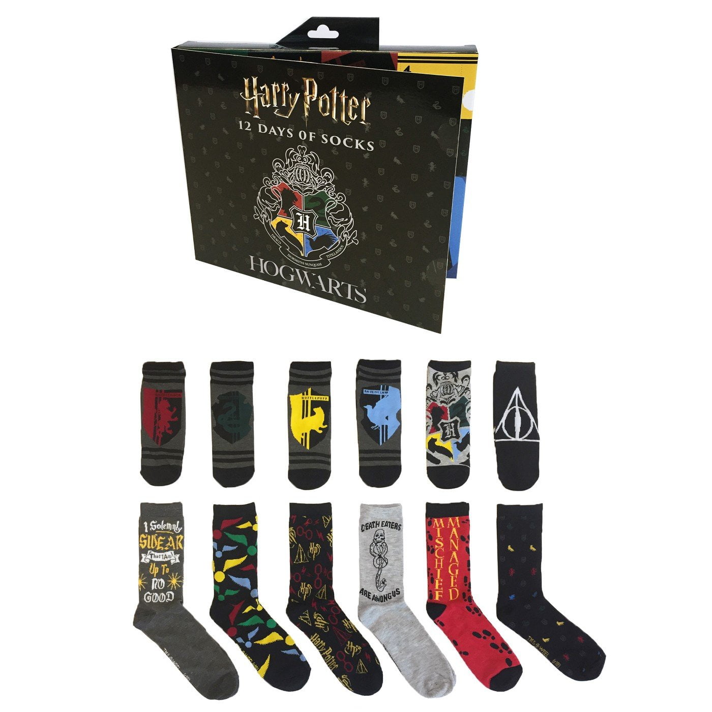 New in Box Men's 12 Days of Socks Harry Potter Christmas Socks Gift