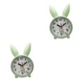 thumbnail image 2 of relayinert Cute Rabbit Deer Shaped Alarm Clock for Bedroom Nordic Style Playful and Endearing Green Rabbit 2Set, 2 of 6