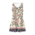 thumbnail image 4 of Ovzne Robes pour Femmes 2025 Robe pour Femme Robe d'Été Décontractée pour Femme Mode Imprimée avec Poche Sans Manches à Col en V Robe Grande Taille Robe Maxi Imprimée Liquidation, 4 of 5
