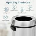 thumbnail image 4 of JoanKaren 17.19 Gallon Round Open Top Trash Can,Stainless Steel Commercial Grade Garbage Bin,65L,Silver, 4 of 8
