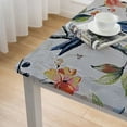 thumbnail image 4 of BANET  Spring Summer Tablecloths Wrinkle Free Anti-Fading Table Cloth Linen Blue Birds and Floral Rectangle Table Cover for Kitchen Dining, Party, Holiday, Buffet and Wedding white, 4 of 7