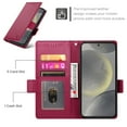 thumbnail image 3 of Allytechgroup Versatile Wallet Case for Samsung Galaxy  S24 FE, Stylish Flip Cover with Card Slots RFID Blocking Phone Case for Women Men, Winered, 3 of 6