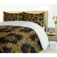 thumbnail image 5 of Ambesonne African Duvet Cover Set, Leopard Motif Trippy, 2-Calking, Apricot Dark Brown, 5 of 7