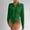 c01Green, variant on Women's Long Sleeve Collared Shirt Bodysuit Button Front Stretchy Slim Fit Tucked-in Design for Office Black S