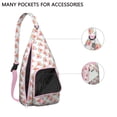 thumbnail image 2 of Watercolor Pig Sling Backpack&nbsp;- Aesthetic Pig Face Pattern, Artistic Anti-Theft Daypack for Work Essentials & Weekend Trips, 2 of 4