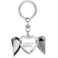 thumbnail image 1 of Quote I Major In Finance Art Deco Fashion Heart Angel Wing Key Chain Holder, 1 of 3
