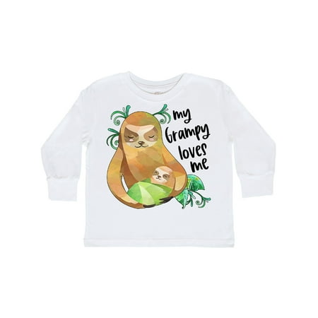 

Inktastic My Grampy Loves Me Cute Sloth and Baby Gift Toddler Boy or Toddler Girl Long Sleeve T-Shirt