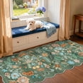 thumbnail image 2 of YOUFORTONG 3'x6' Floral Hallway Runner Rug,Washable Low-Pile Non Slip Carpet for Entryway Kitchen Living Room Bedroom Farmhouse Home Decor,Green, 2 of 7