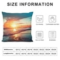 thumbnail image 5 of Chilfamy Sunset Beach Sun Pillow Covers for Couch Sofa Indoor Outdoor Pillow Case Pillowcase Soft and Durable 1PC 18x18in, 5 of 5