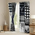 thumbnail image 3 of Homewish Western Rustic Hunting Blackout Curtains Set of 2 (52x84 Each), Tribal Hippie Cowboy Window Curtains, Grey Navy Farmhouse Curtains and Drapes, Curtains and Drapes Decor, 3 of 6
