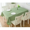 thumbnail image 5 of Tektrum 70 X 70 inch Square Herringbone Jacquard Textured Tablecloth Table Cover - Waterproof/Spill Proof/Stain Resistant/Wrinkle Free/Heavy Duty -Great for Banquet, Parties, Dinner, Wedding (Green), 5 of 7