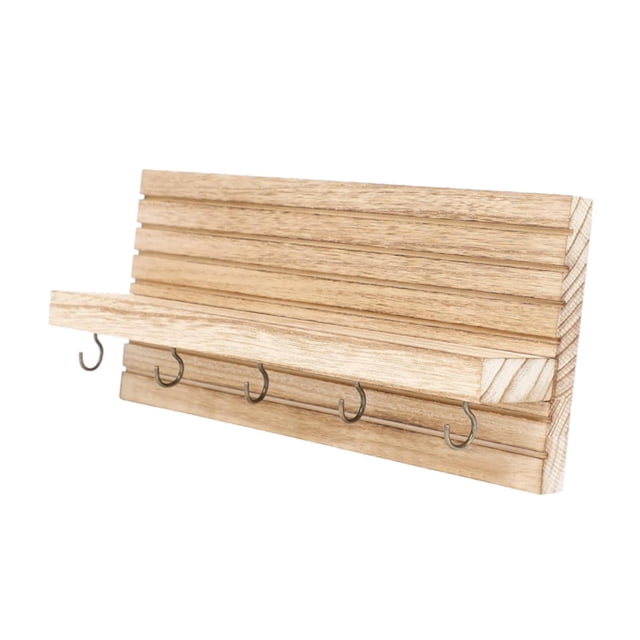Soporte para llaves de pared, colgador decorativo para llaves, ganchos de pared para decoración del hogar con estante, estante colgante para entrada